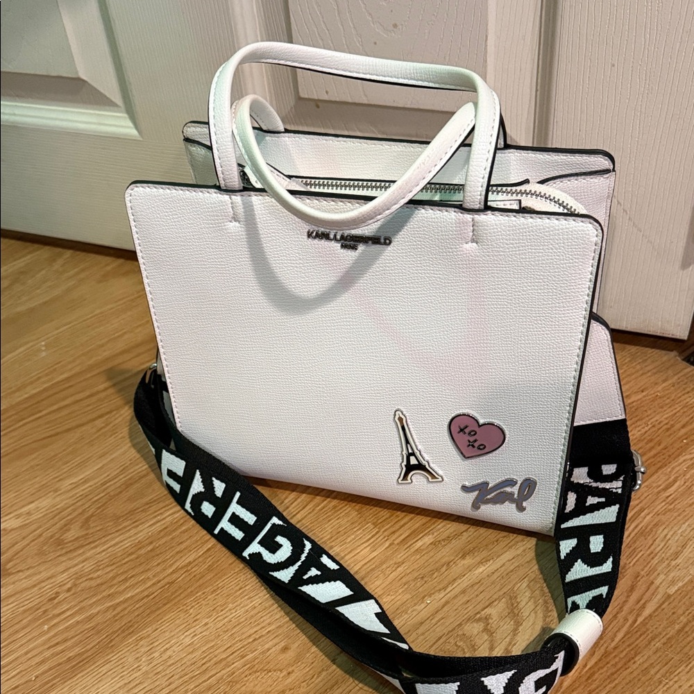 Karl Lagerfeld White Crossbody Bag-NWOT